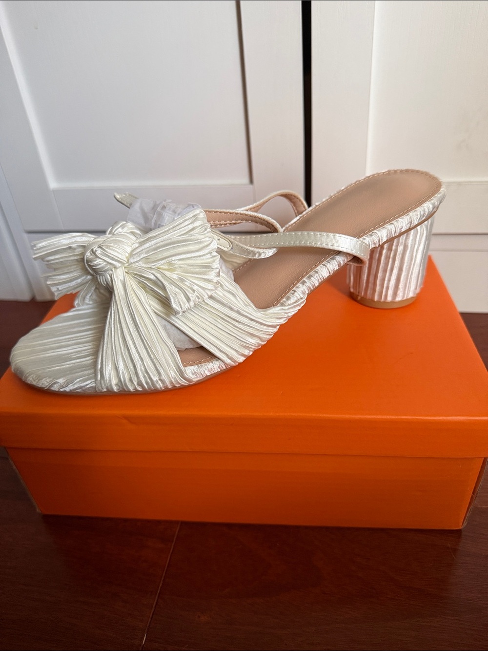 Cream Bow Bridal Heel